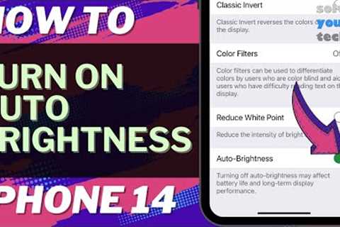 How to Turn On Auto Brightness on iPhone 14