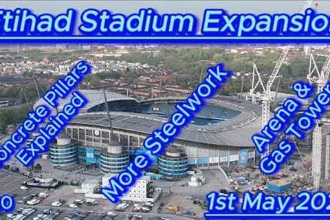 Etihad Stadium Expansion - 1st May - Manchester City FC - latest progress update #drone #bluemoon