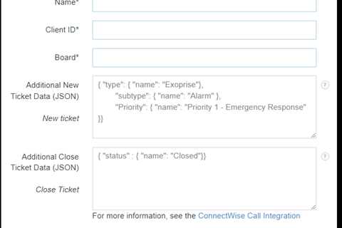 ConnectWise PSA and Exoprise Integration