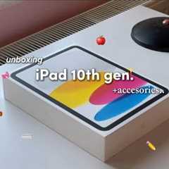 unboxing iPad 10th gen silver 256gb , apple pencil , logitech k-380 keyboard , logitech pebble.🍎