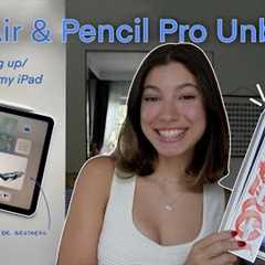 IPAD AIR + APPLE PENCIL UNBOXING! & what''s on my ipad, home screen set up, & best apps!