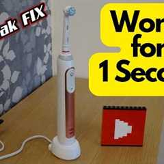 Oral B Toothbrush Starts and Runs Out in 1 second - Can it be FIXED?