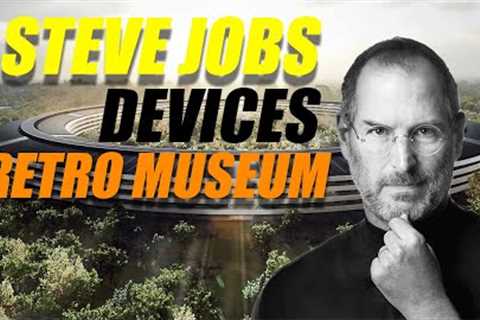 Exhibition of retro equipment Apple. iMac, Macbook, iPhone and other device Steve Jobs.