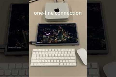 when mac mini meets the Intehill portable monitor!