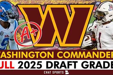 Commanders Draft Grades For All 7 Rounds Of 2025 NFL Draft Ft. Trey Amos & Jacory..