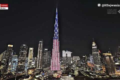 Burj Khalifa honours Donald Trump as it displays the US flag over Dubai