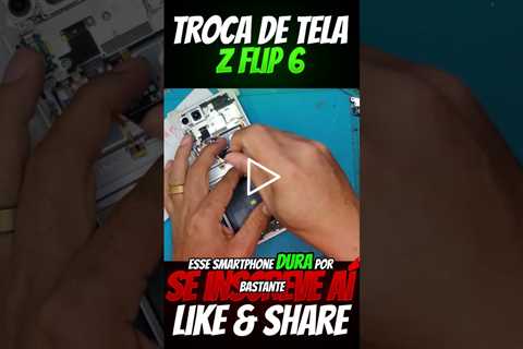Quebrei a Tela do Galaxy Z Flip 6! Veja Como Foi o Conserto