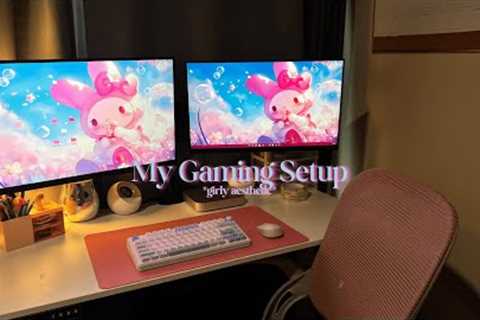My Gaming Setup | Girly Aesthetic🎀 | RTX 4060, Mac Mini M2