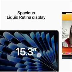 Apple 2023 MacBook Air Laptop M2 chip: 15.3-inch d Retina Display 8GB Memory256GB SSD Storage 1080p