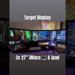 Triple iMacs 27” target display with ipad #imac #applesetup