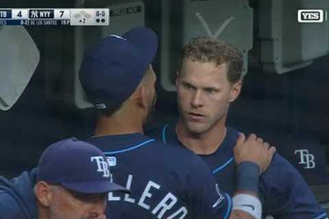 Jose Caballero learns he was traded to the Yankees while playing the Yankees | MLB on ESPN