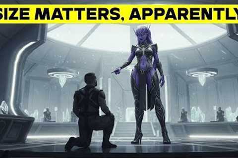 Arrogant Alien Diplomat Ignored A Human, Until She Accidentally Sat On Him