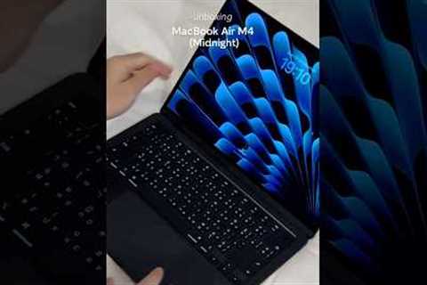 MacBook Air M4 Midnight Unboxing | So Sleek in 2025! 💻✨
