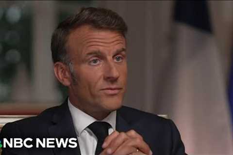 French President Emmanuel Macron responds to Trump''s comments about a Ukraine deal from Putin