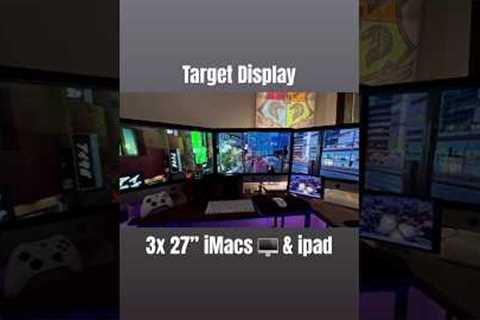Triple iMacs 27” target display with ipad #imac #applesetup