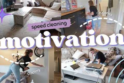 TIME CRUNCH SPEED CLEAN WITH ME! // DECLUTTER AND TIDY